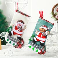 Christmas Cute Snowman Elk Cloth Party Christmas Socks 1 Piece main image 5