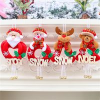 Christmas Cute Snowman Elk Wood Party Hanging Ornaments 1 Piece main image 1