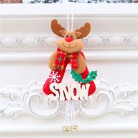 Christmas Cute Snowman Elk Wood Party Hanging Ornaments 1 Piece main image 3