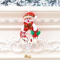 Christmas Cute Snowman Elk Wood Party Hanging Ornaments 1 Piece sku image 2