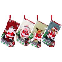 Christmas Cartoon Style Bear Elk Cloth Party Christmas Socks 1 Piece main image 5
