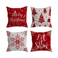 Cute Christmas Tree Linen Pillow Cases main image 1