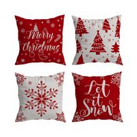 Cute Christmas Tree Linen Pillow Cases main image 6
