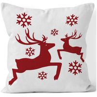 Fashion Christmas Tree Santa Claus Elk Short Plush Pillow Cases sku image 1