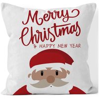 Fashion Christmas Tree Santa Claus Elk Short Plush Pillow Cases sku image 3