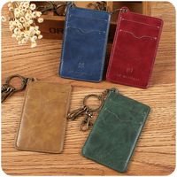 Unisex Solid Color Pu Leather Open Card Holders main image 1