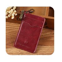 Unisex Solid Color Pu Leather Open Card Holders main image 4