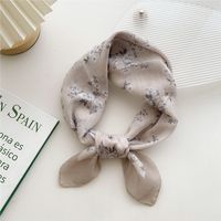 Women's Sweet Flower Cotton And Linen Printing Cotton Linen Scarves sku image 2