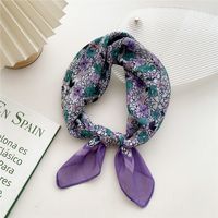 Women's Sweet Flower Cotton And Linen Printing Cotton Linen Scarves sku image 5