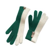 Women's Fashion Color Block Knitted Fabric Gloves 1 Pair main image 5