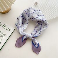 Women's Sweet Flower Cotton And Linen Printing Cotton Linen Scarves sku image 13