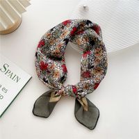 Women's Sweet Flower Cotton And Linen Printing Cotton Linen Scarves sku image 6