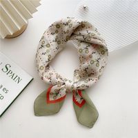 Women's Sweet Flower Cotton And Linen Printing Cotton Linen Scarves sku image 14
