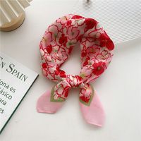 Women's Sweet Flower Cotton And Linen Printing Cotton Linen Scarves sku image 3