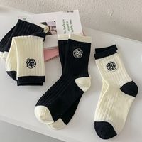 Women's Fashion Color Block Flower Cotton Ankle Socks main image 4