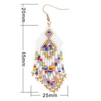 Bohemian Multicolor Glass Beaded Tassel Women's Drop Earrings 1 Pair main image 3