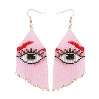 1 Pair Simple Style Round Glass/colored Glaze Patchwork Women's Earrings sku image 7