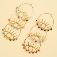 Retro Eye Alloy Beaded Women's Earrings 1 Pair main image 4