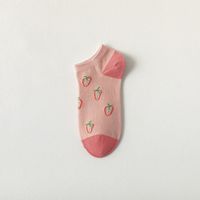 Women's Cute Ditsy Floral Stripe Fruit Cotton Crew Socks sku image 1