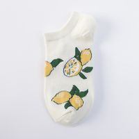 Women's Cute Ditsy Floral Stripe Fruit Cotton Crew Socks sku image 8