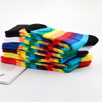 Unisex Fashion Stripe Cotton Ankle Socks main image 3