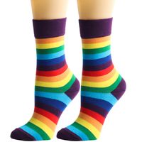 Unisex Fashion Stripe Cotton Ankle Socks sku image 4