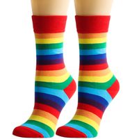 Unisex Fashion Stripe Cotton Ankle Socks main image 4