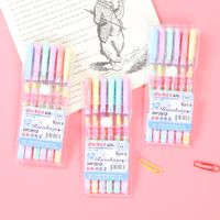 Student 0.8mm Hand Account Candy 6 Color Rainbow Highlighter Gel Pen Set sku image 1