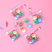 New Zipper Bag Eraser Student Stationery Christmas Gift 1 Set sku image 3