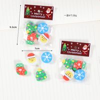 New Zipper Bag Eraser Student Stationery Christmas Gift 1 Set sku image 2