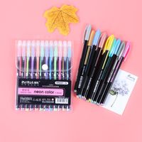 Creative Crayon Glitter Fluorescent Pen Rainbow Pen Set main image 1