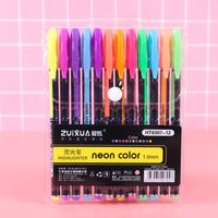 Creative Crayon Glitter Fluorescent Pen Rainbow Pen Set sku image 4