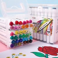 Creative Portable Boxed Marker Pen Double-headed Triangle Paintbrush 1 Set main image 5