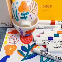 Acrylic 12-color Marker Pen Children's Diy Painting Coloring Brush 1 Set main image 5