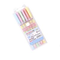 Student 0.8mm Hand Account Candy 6 Color Rainbow Highlighter Gel Pen Set main image 2