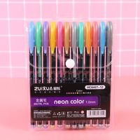 Creative Crayon Glitter Fluorescent Pen Rainbow Pen Set sku image 3