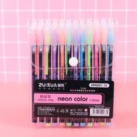 Creative Crayon Glitter Fluorescent Pen Rainbow Pen Set sku image 2