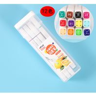 Creative Portable Boxed Marker Pen Double-headed Triangle Paintbrush 1 Set sku image 1