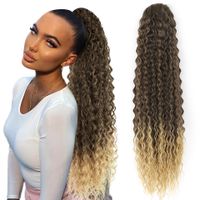 Women's Fashion Brown Light Brown Black Casual High Temperature Wire Curls Wigs main image 6