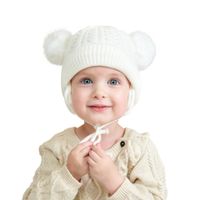 Niños Unisex Moda Color Sólido Pompones Gorro De Lana main image 5