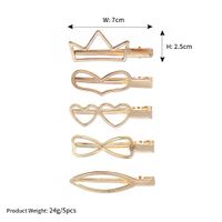 Sistema Inconsútil Vendedor Caliente Del Clip Lateral Del Pico De Pato Del Arco Del Amor Determinado De La Horquilla De La Moda sku image 1