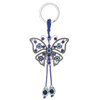 Vintage Style Devil's Eye Butterfly Alloy Inlay Rhinestones Bag Pendant Keychain 1 Piece main image 2