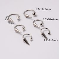 Simple Style Geometric Stainless Steel Plating Unisex Labret 1 Piece main image 3
