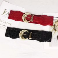 Fashion Crocodile Pu Leather Women's Leather Belts 1 Piece sku image 4