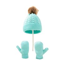 Kid's Fashion Solid Color Pom Poms Wool Cap main image 4