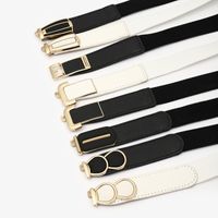 Simple Style Solid Color Pu Leather Women's Leather Belts 1 Piece main image 5