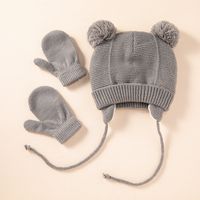 Kid's Fashion Solid Color Wool Cap main image 5
