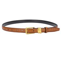 Casual Solid Color Leather Buckle Women's Leather Belts 1 Piece main image 5