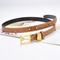 Casual Solid Color Leather Buckle Women's Leather Belts 1 Piece main image 4