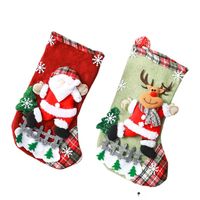 Christmas Cute Snowman Elk Cloth Party Christmas Socks 1 Piece main image 2